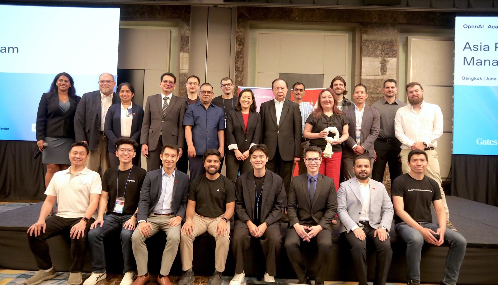 Organizers and contributors at the OpenAI event