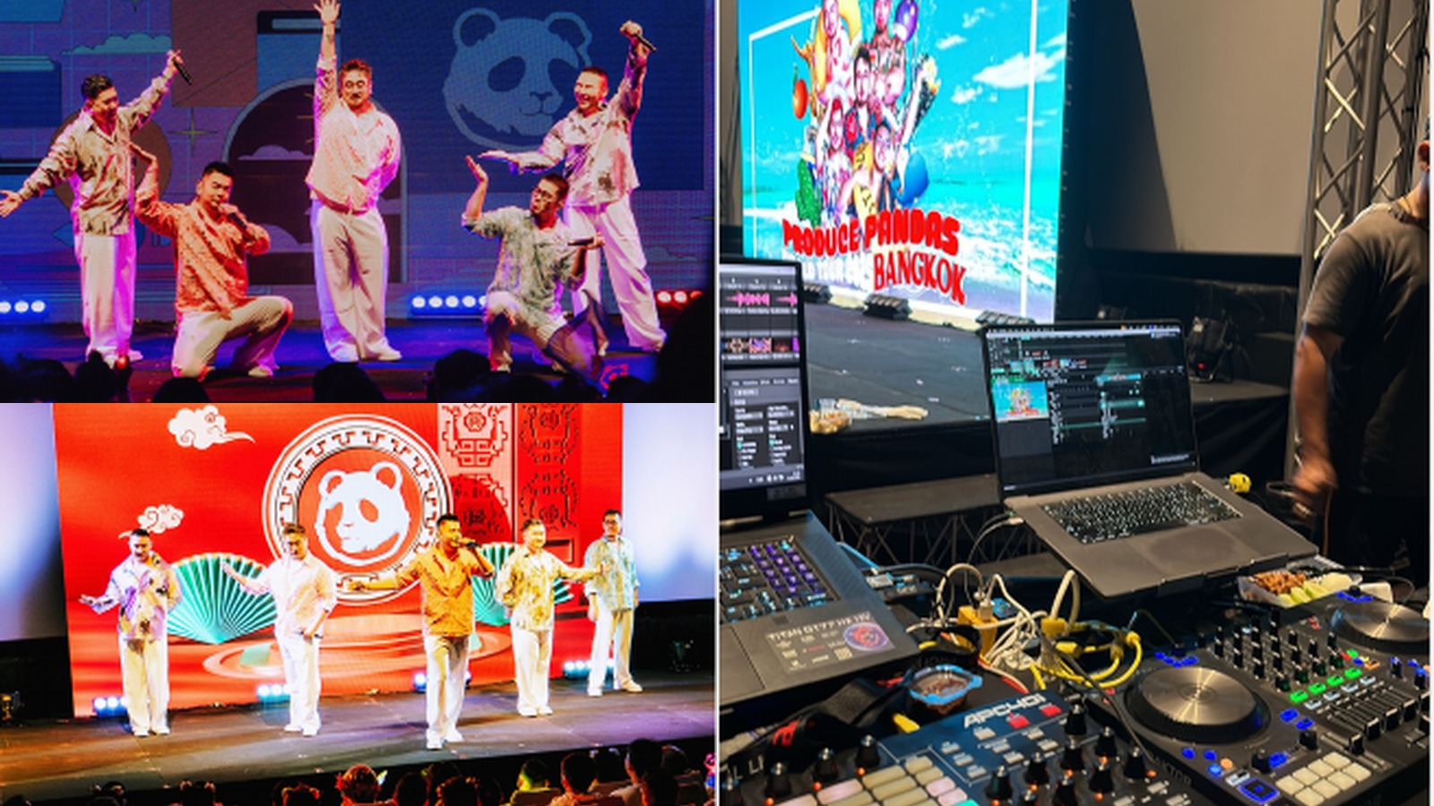 Produce Pandas World Tour stage, screen graphics and show-control equipment