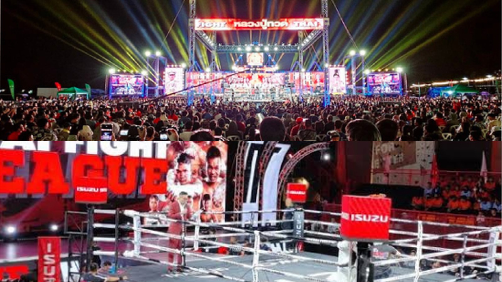 เวที THAI FIGHT ขนาดใหญ่และสนามแข่งขัน THAI FIGHT LEAGUE